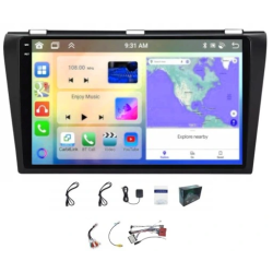 MAZDA 3 2004-2009 ANDROID GPS USB WIFI BLUETOOTH CARPLAY ANDROID AUTO 4GB 64GB Q9 QLED